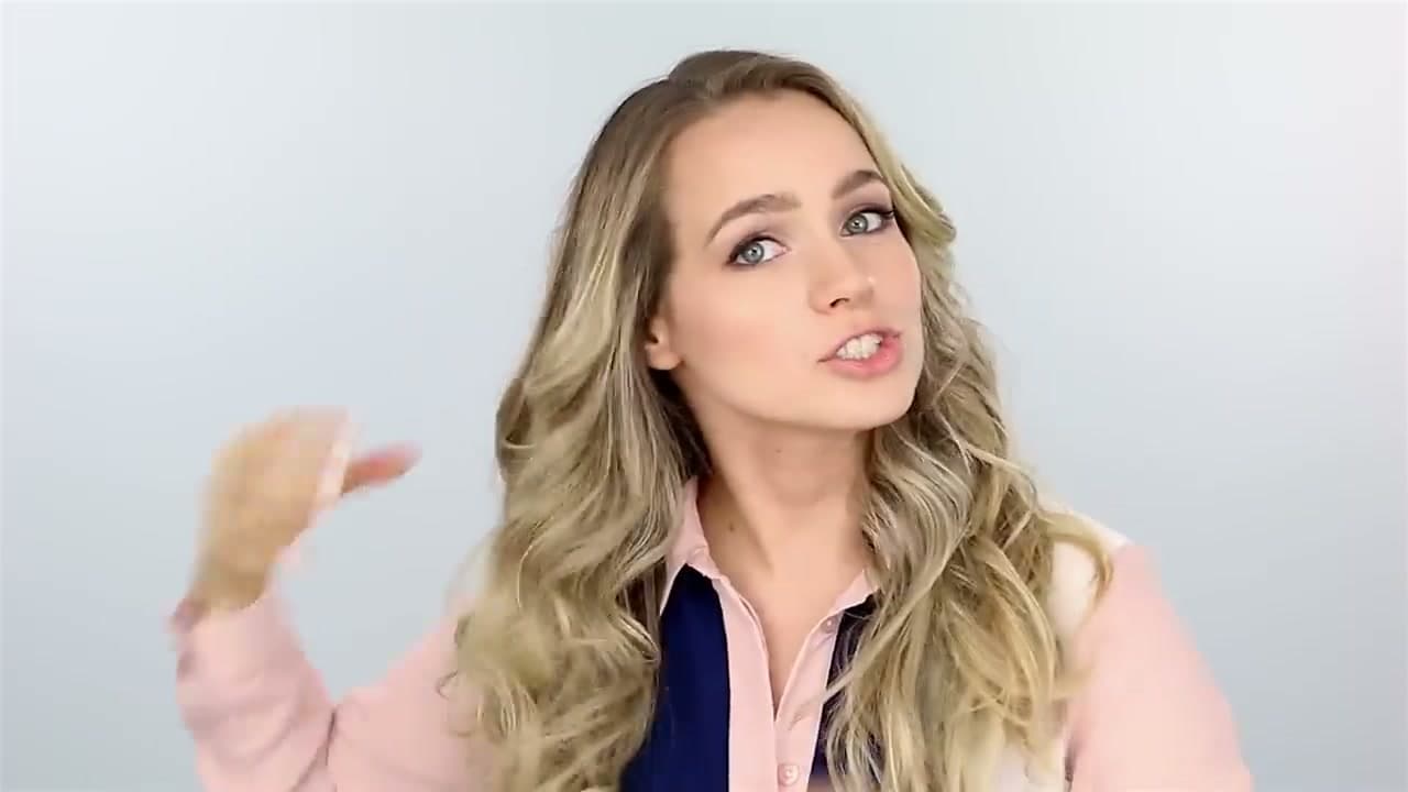 The finished result: How to Curl Hair with a Flat Iron (No Twisting)