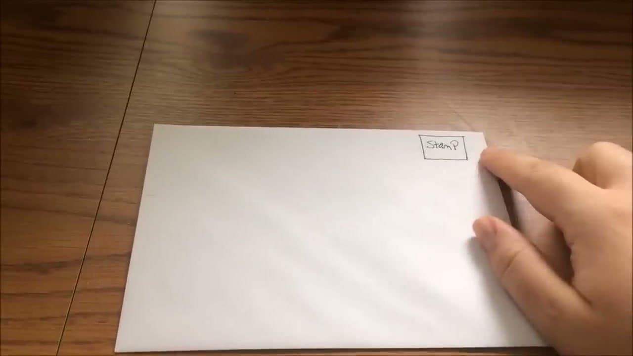 Step 1: Put a Stamp in the Top Right Corner