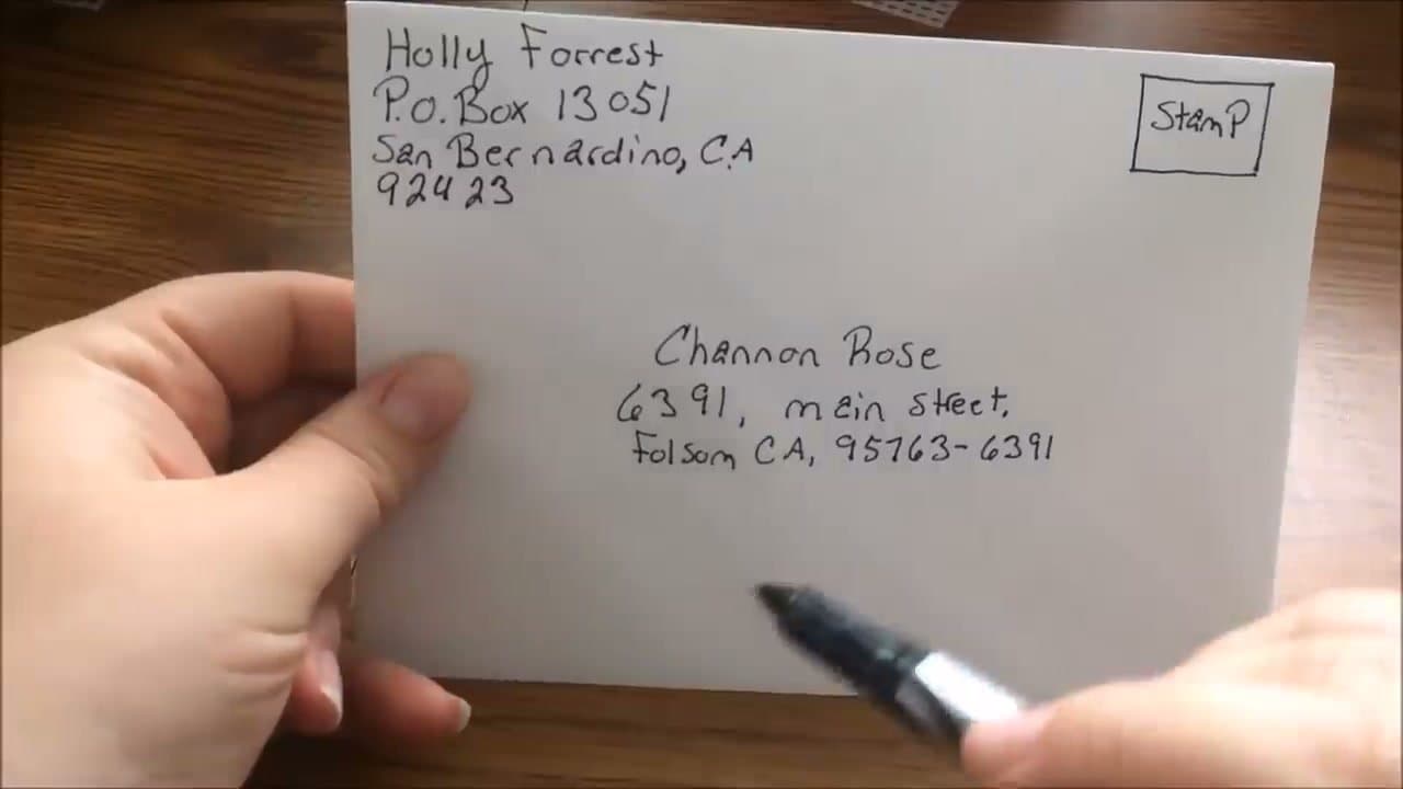 The finished result: How to Address an Envelope