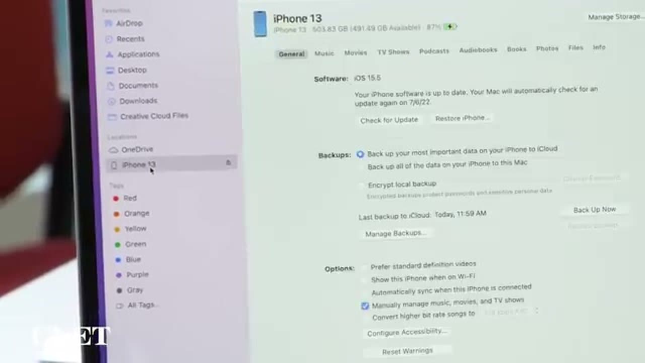Step 5: Step 5: Back Up to a Mac with Finder