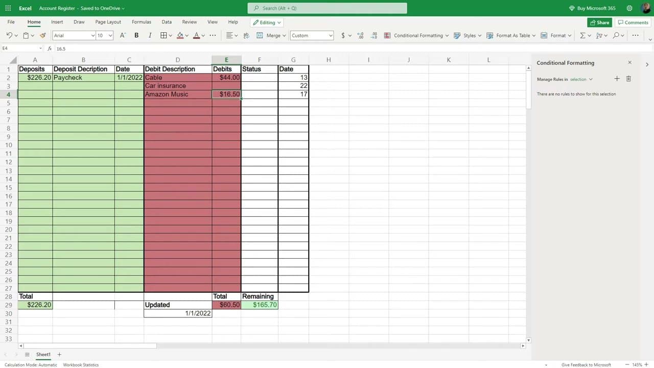 Step 4: Step 4: Mark each bill paid as it clears