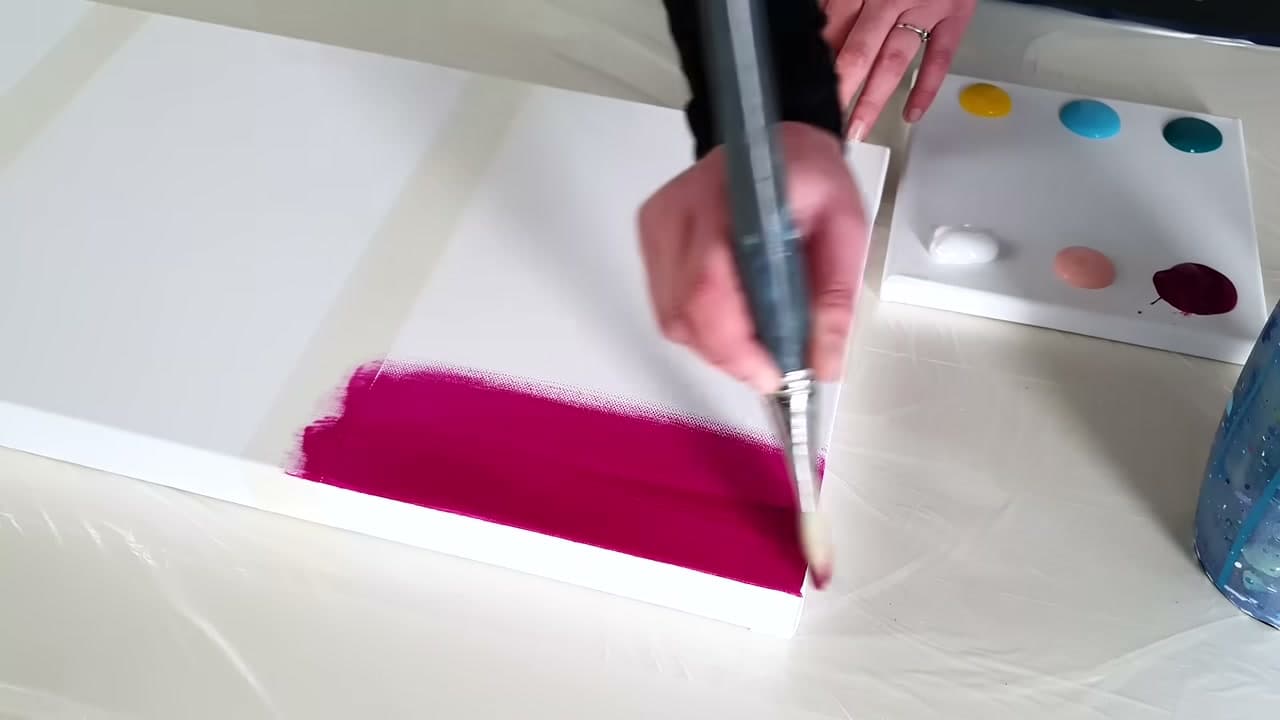 Step 2: Lay Down the First Colour - How to Blend Acrylic Paint