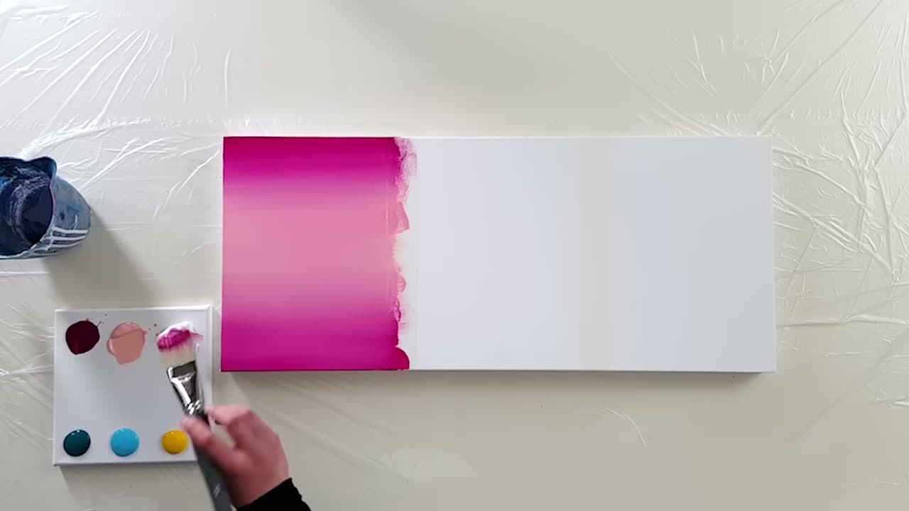 Step 4: Lighten a Section With White - How to Blend Acrylic Paint