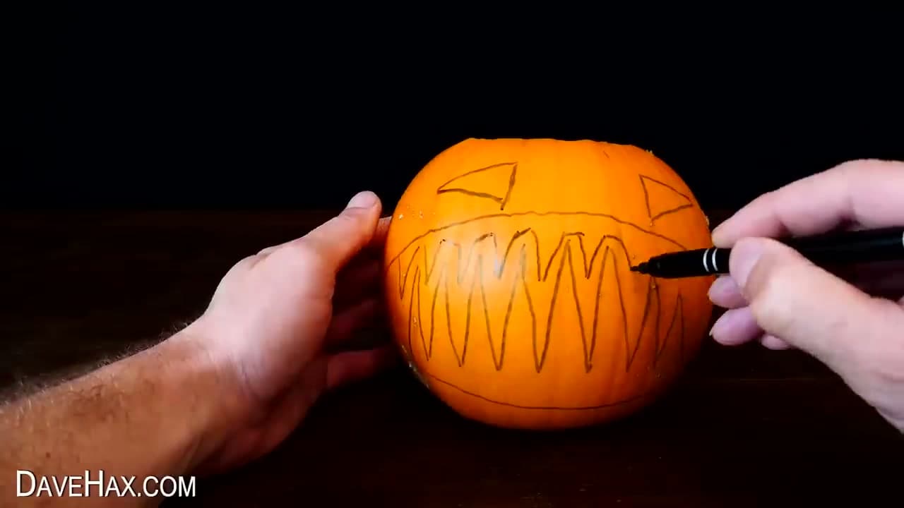 Step 4: Draw the Face on the Pumpkin