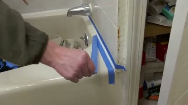 The finished result: How to Caulk a Bathtub (Clean, Waterproof Seal)