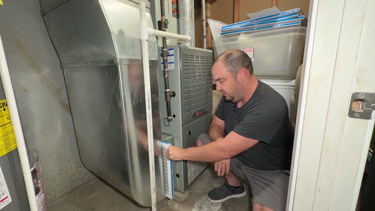 Step 4: Pull the Old Filter Out of the Slot - How to Change a Furnace Filter