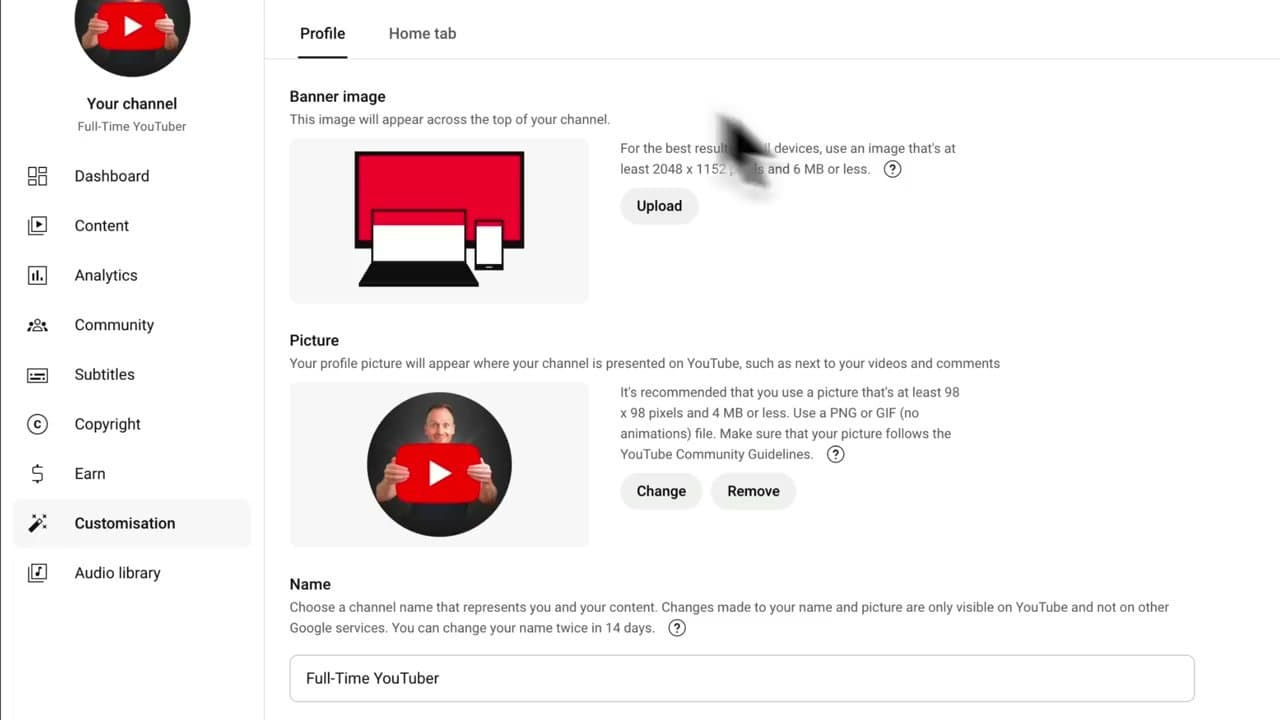 Step 6: Step 6: Customize Your Channel Branding