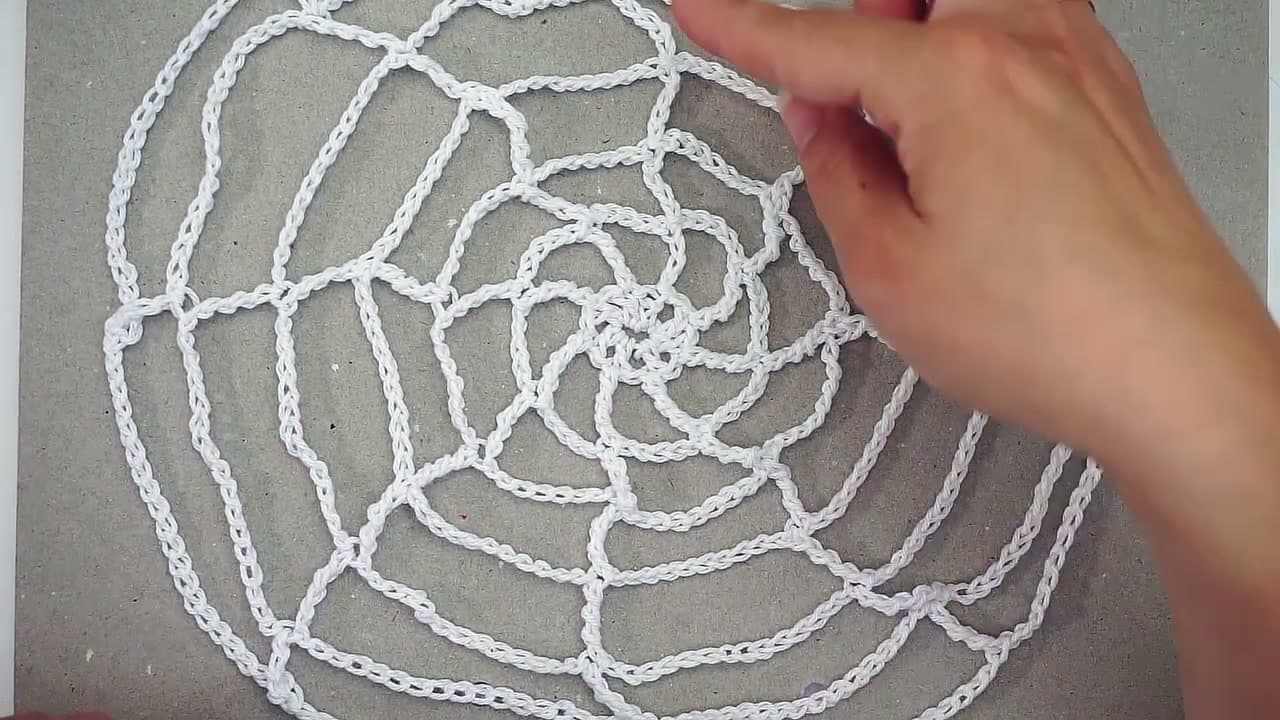 Step 7: Step 7: Block and hang the finished web
