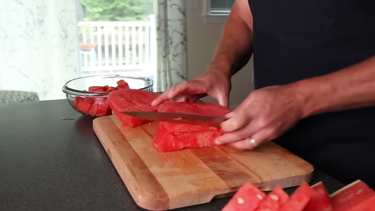 Step 6: Step 6: Slice into slabs, strips, then cubes
