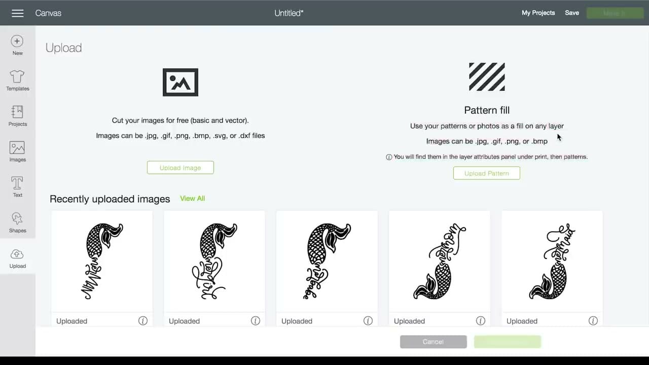 Step 3: Step 3: Click Upload and Pick 'Upload Image'