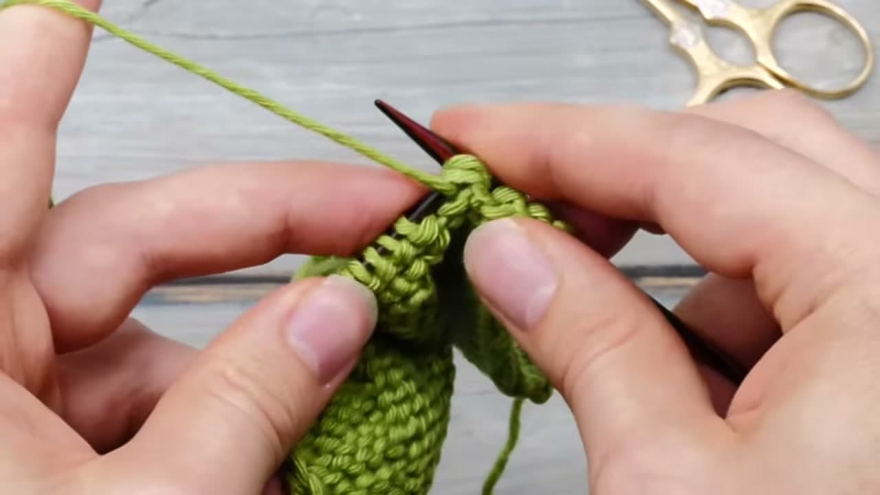 Step 6: Purl Two Stitches Together With the Yarn in Front - How to Decrease in Knitting - K2tog, SSK and Two More