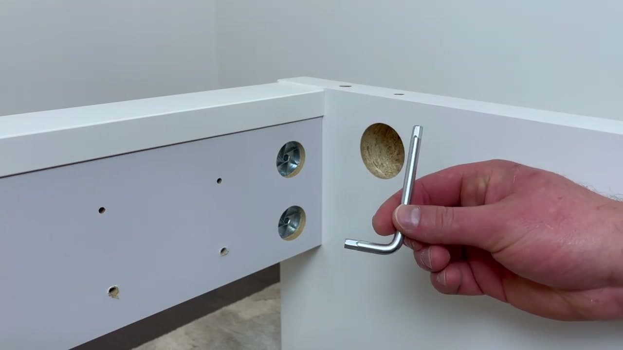 Step 6: Release the Cam-Locks with the Allen Wrench