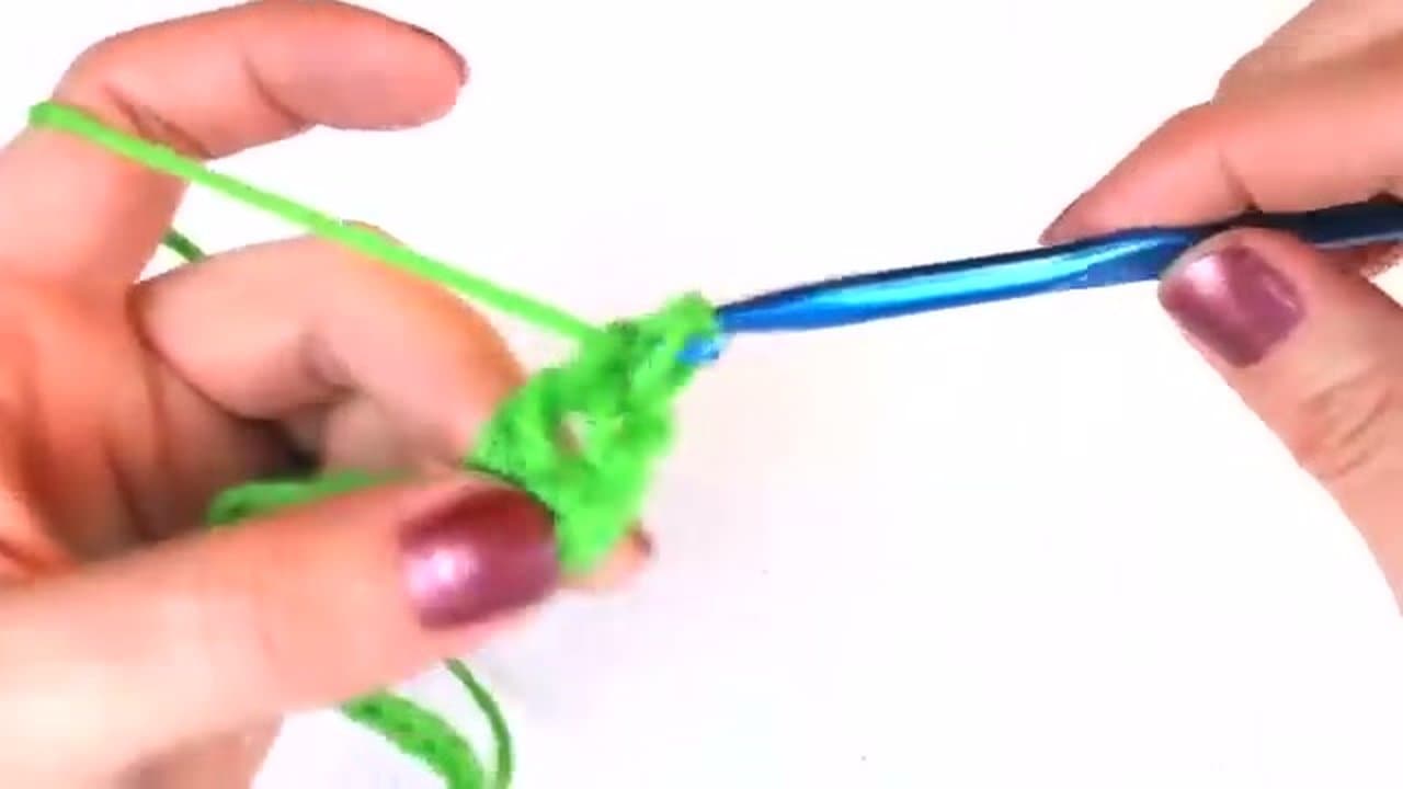 Step 3: Step 3: Yarn over before inserting the hook