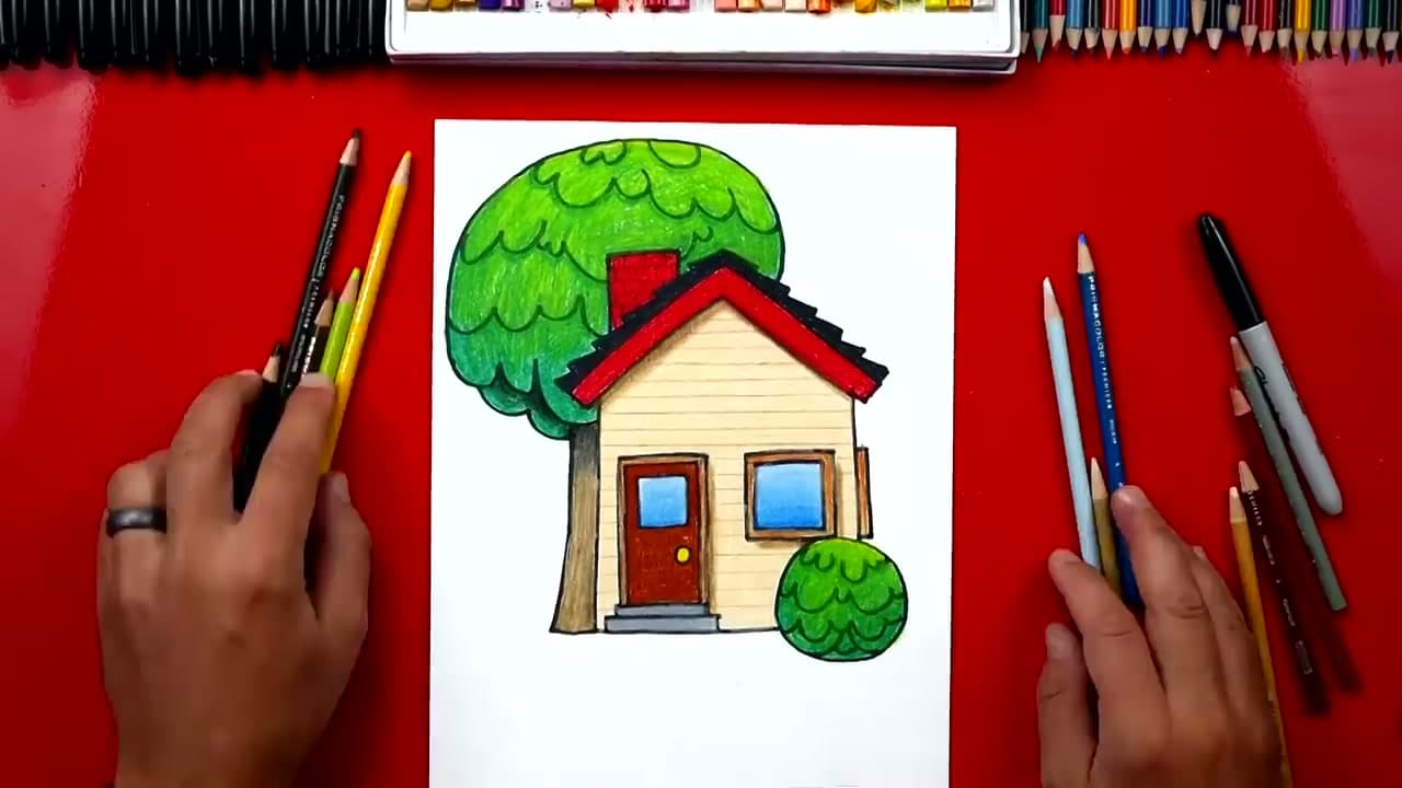 How to Draw a House: Cartoon Cottage Step by Step