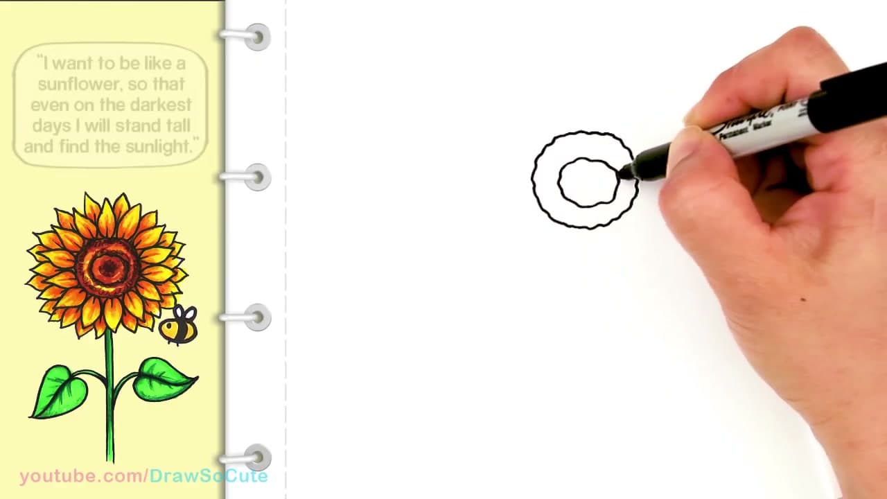 Step 1: Draw the Center Disc with Two Wobbly Circles