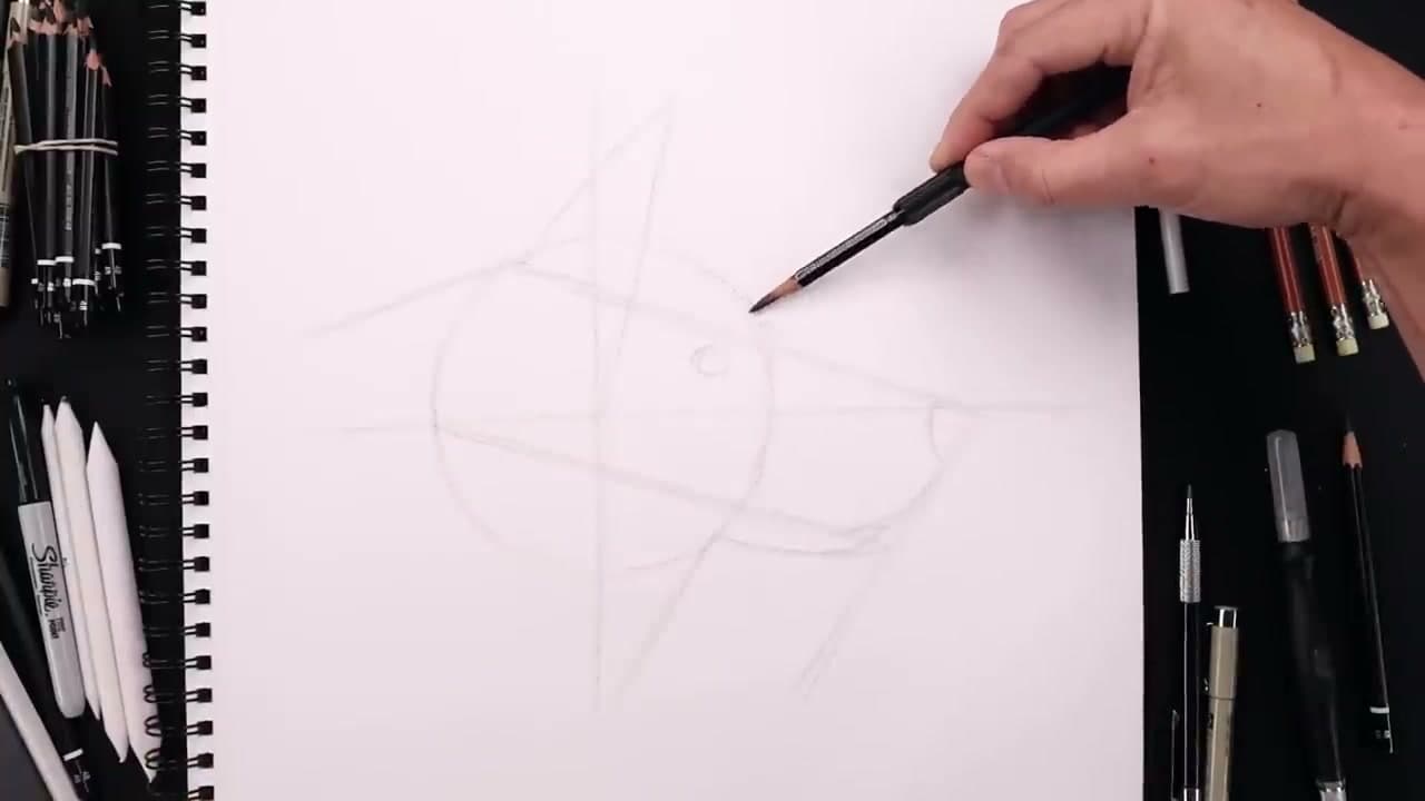 Step 5: Step 5: Sketch the Neck, Back, and Eye