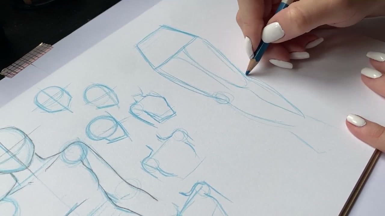 Step 1: Step 1: Block the Body with Simple Shapes