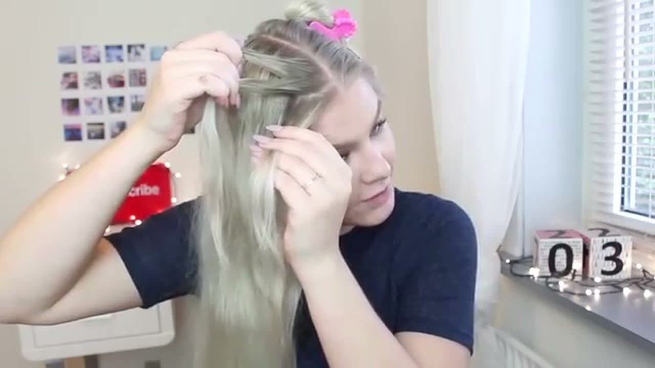 Step 2: Part Down the Middle and Clip One Side
