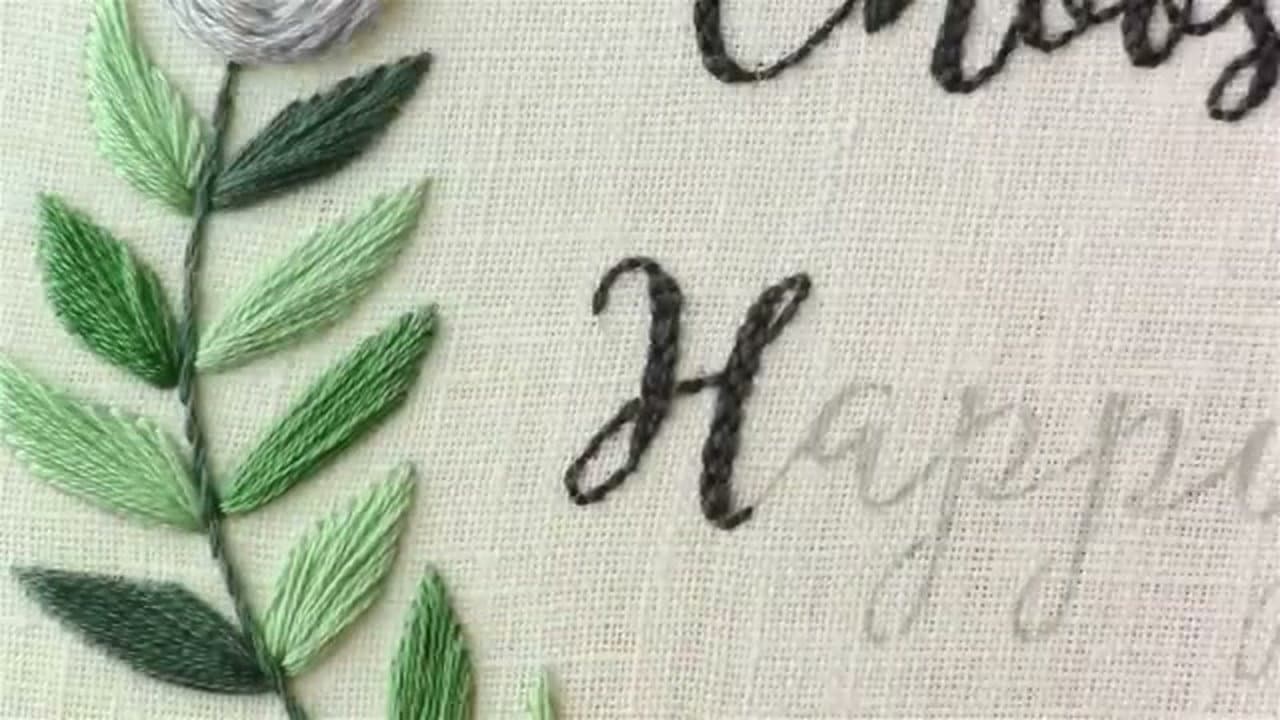 How to Embroider Letters (Backstitch Script)