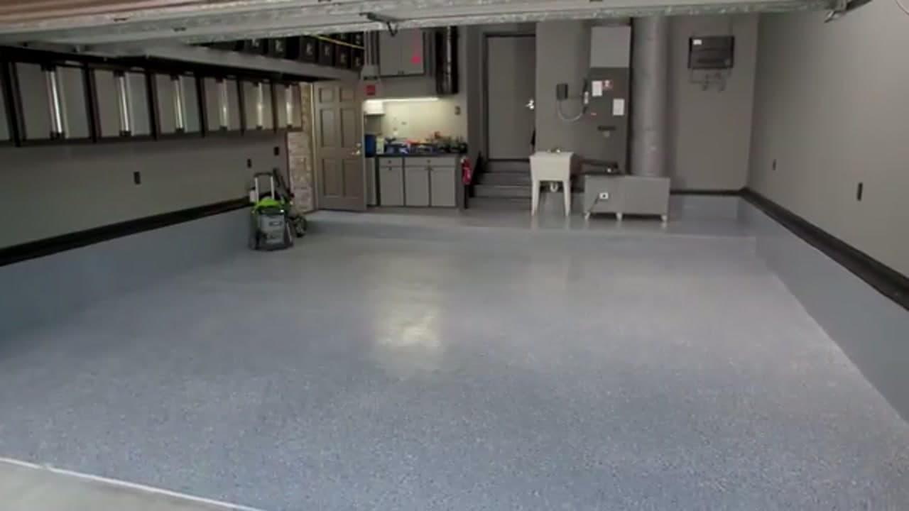 The finished result: How to Epoxy a Garage Floor