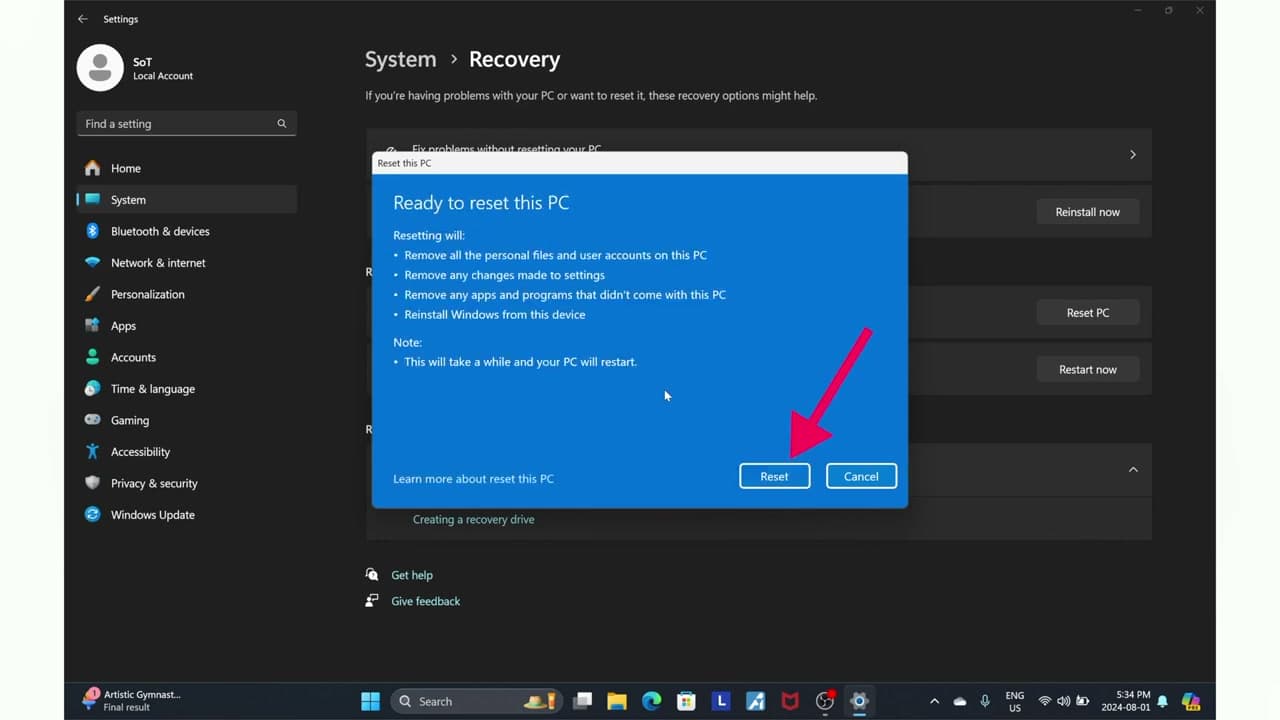 The finished result: How to Factory Reset Windows 11 (7 Easy Steps)