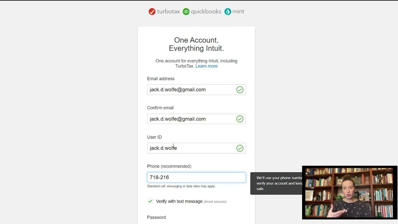 Step 2: Step 2: Create Your TurboTax Account