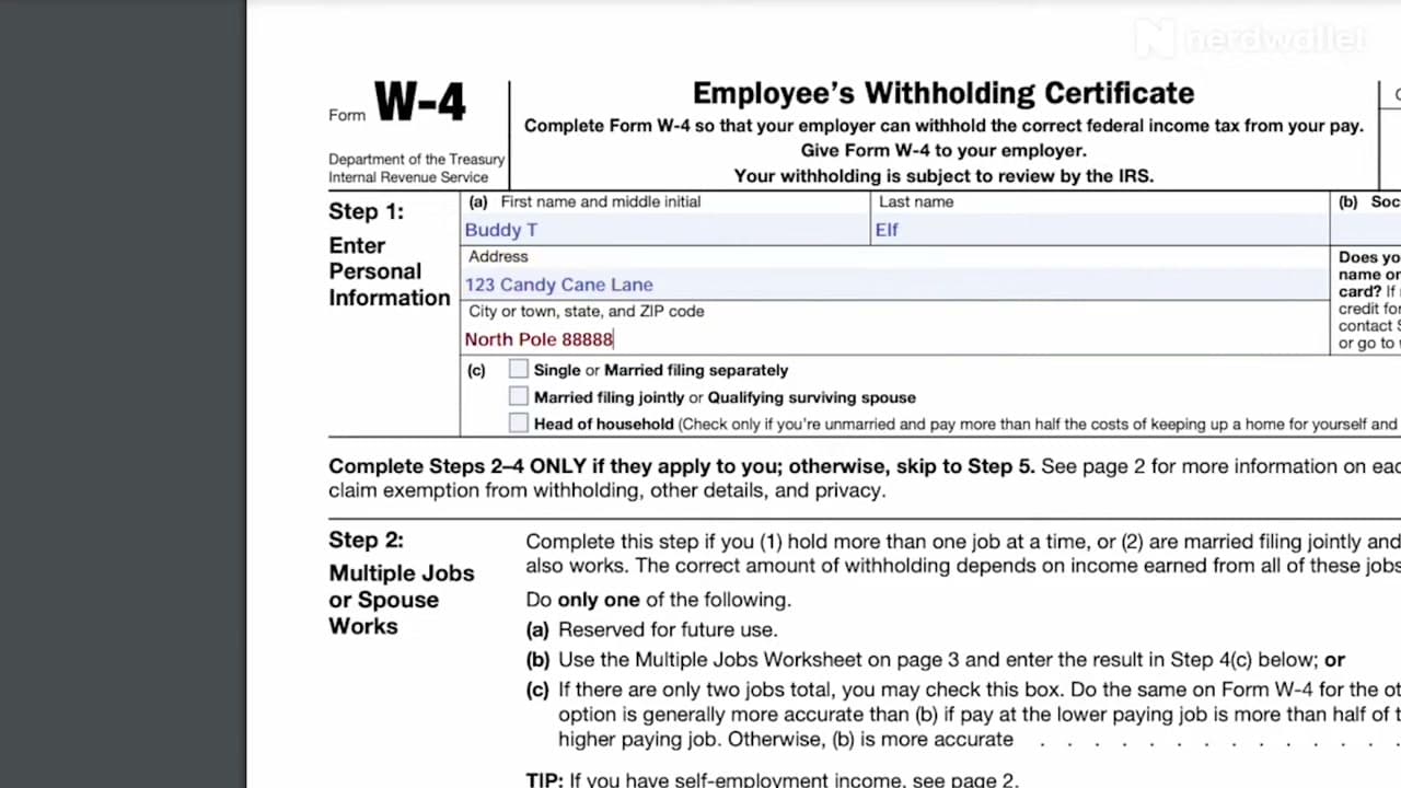 Step 1: Get a Blank W-4