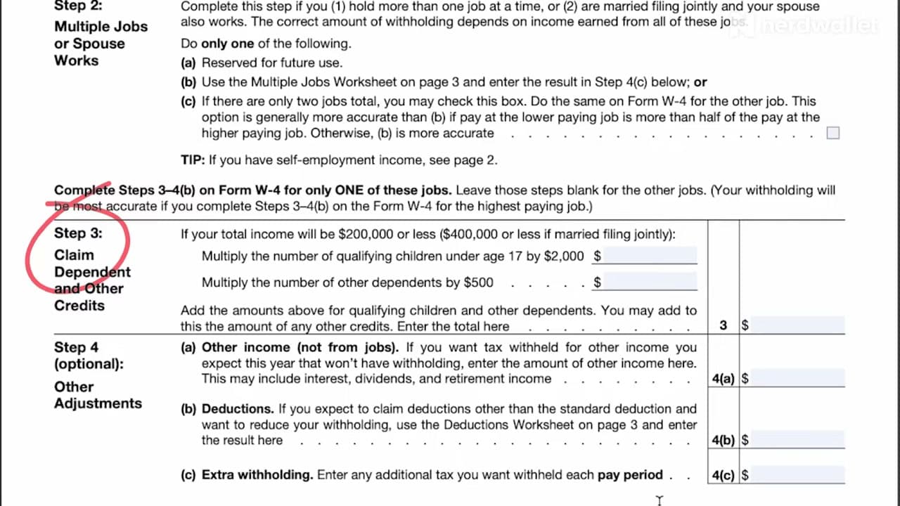 Step 4: Step 3 - Claim Dependents