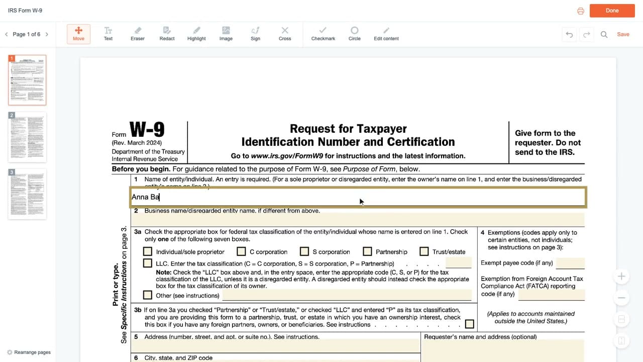 Step 1: Line 1, Your Legal Name - How to Fill Out a W-9, Line by Line