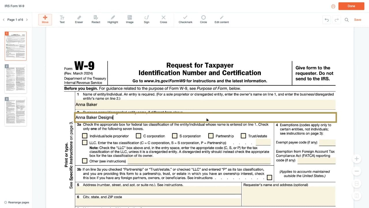 Step 2: Line 2, Business or Trade Name - How to Fill Out a W-9, Line by Line
