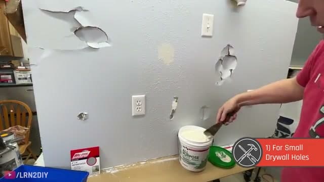 Step 2: Fill Small Holes with Joint Compound