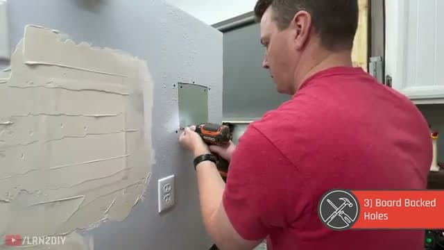 Step 5: Add Backer Boards for Larger Holes