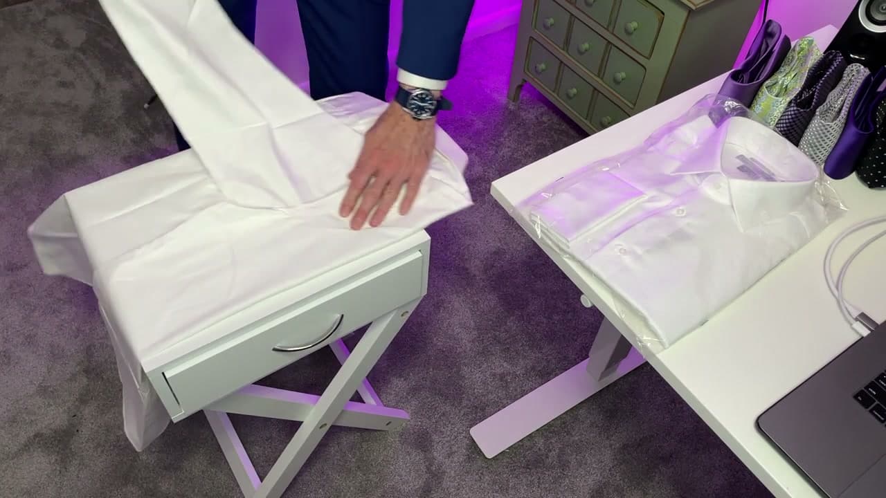 Step 2: Step 2: Lay the shirt face-down and smooth out wrinkles