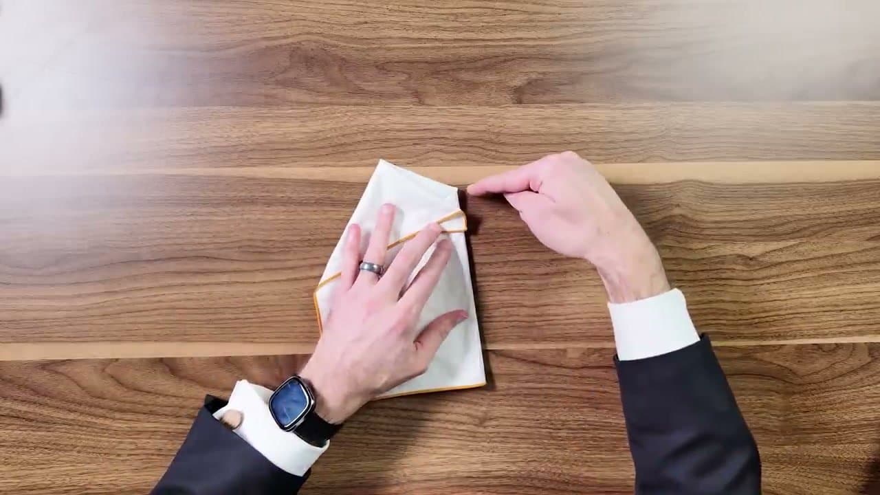 The finished result: How to Fold a Pocket Square