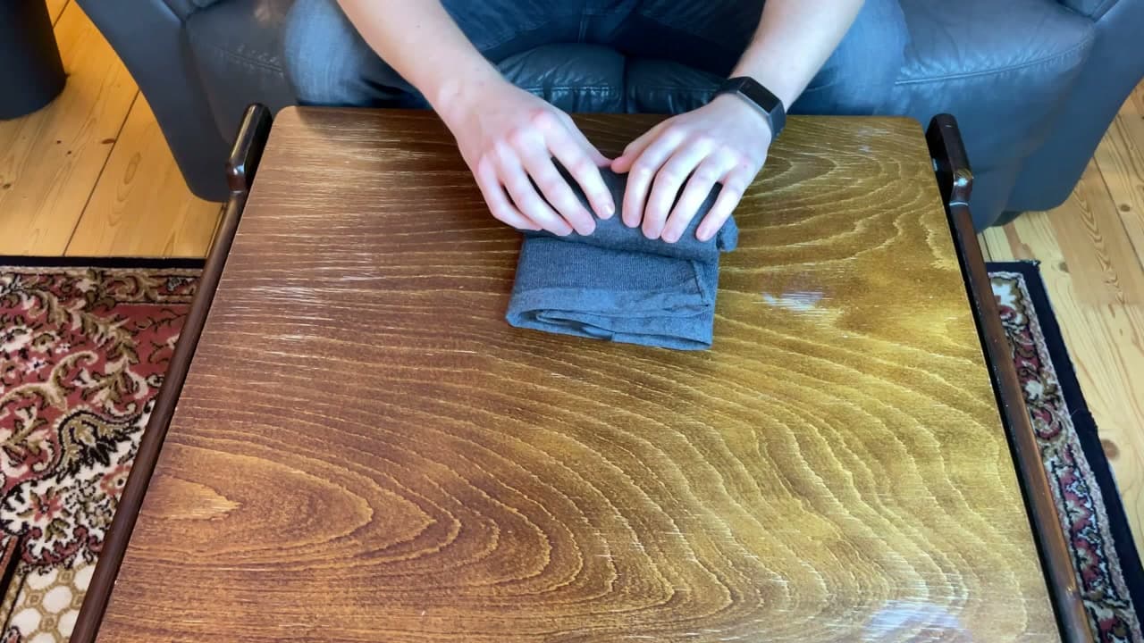 Step 5: Method 3: Military Roll a Regular Sweater for Maximum Compactness