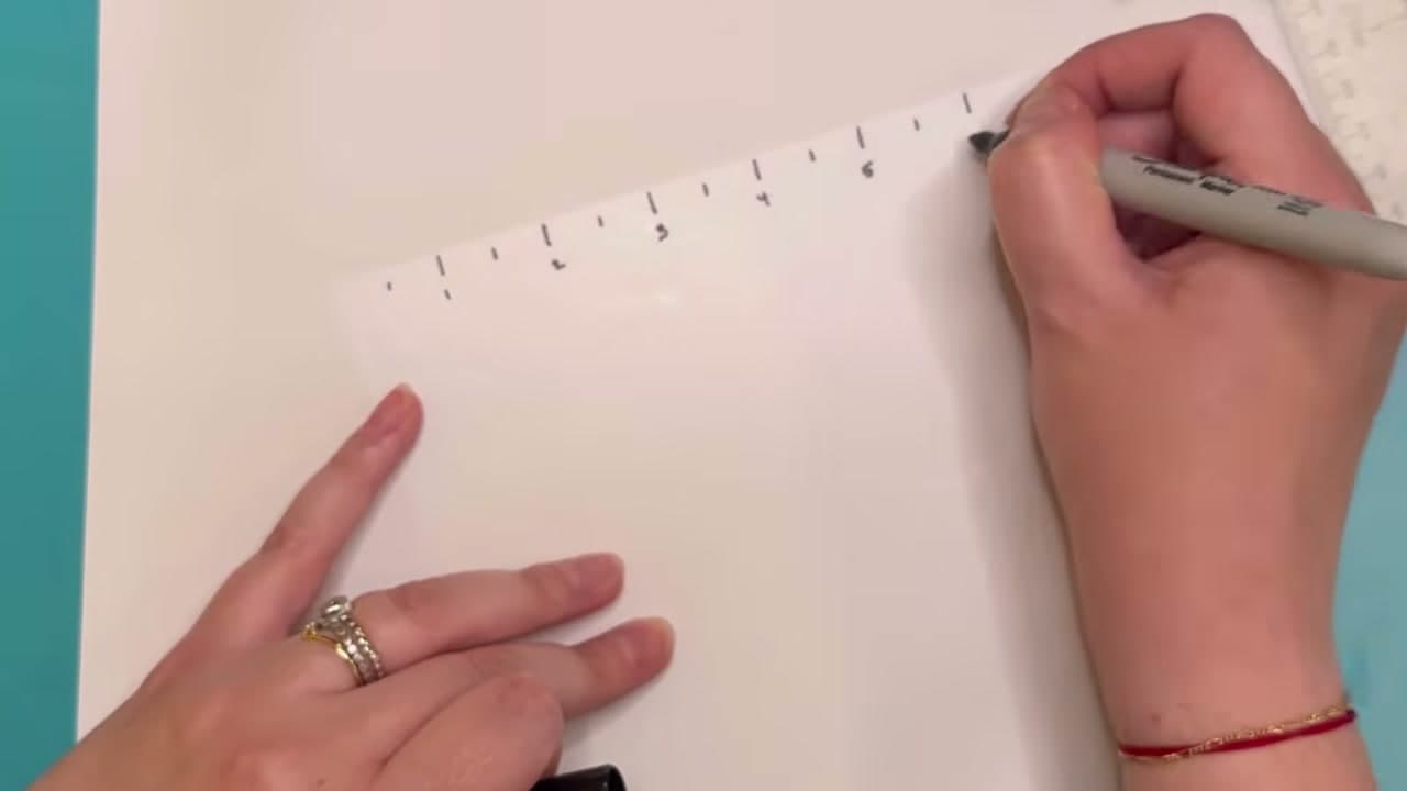 Step 2: Draw an Inch Ruler Along the Top Edge - How to Make Shrinky Dinks