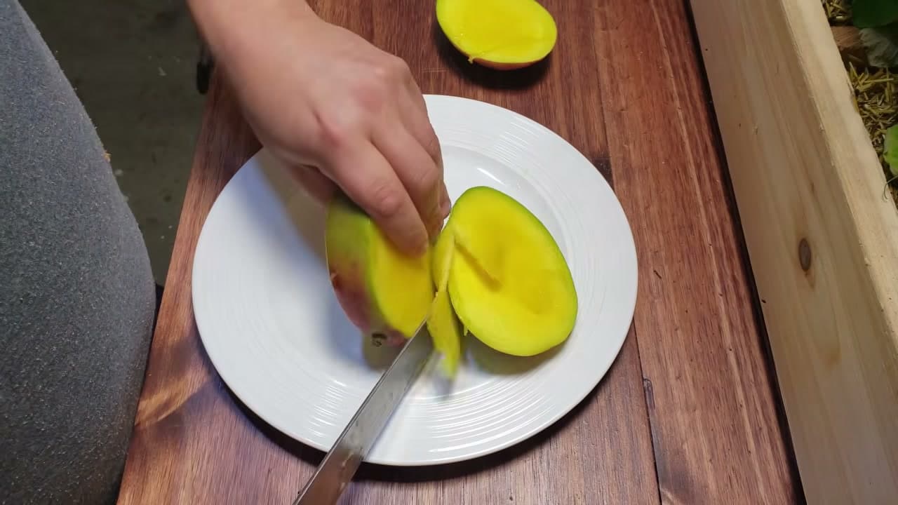 Step 1: Step 1: Cut Open a Ripe Mango