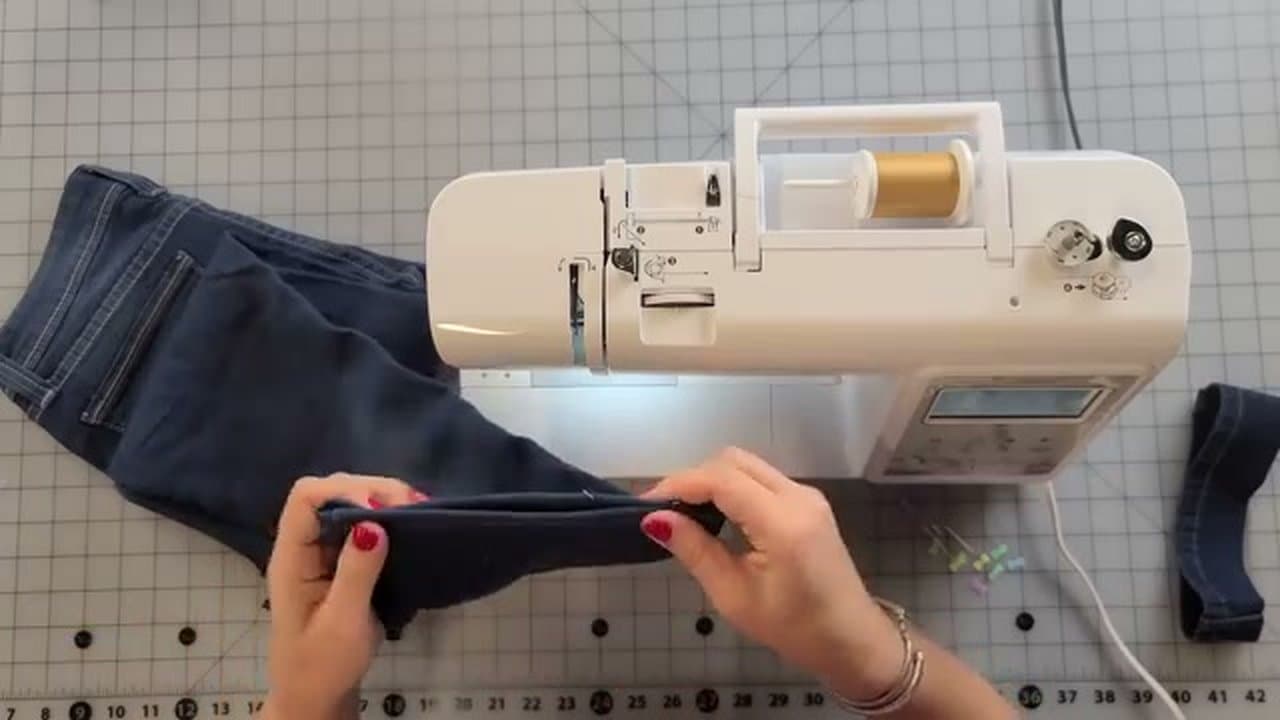 The finished result: How to Hem Pants at Home with a Sewing Machine