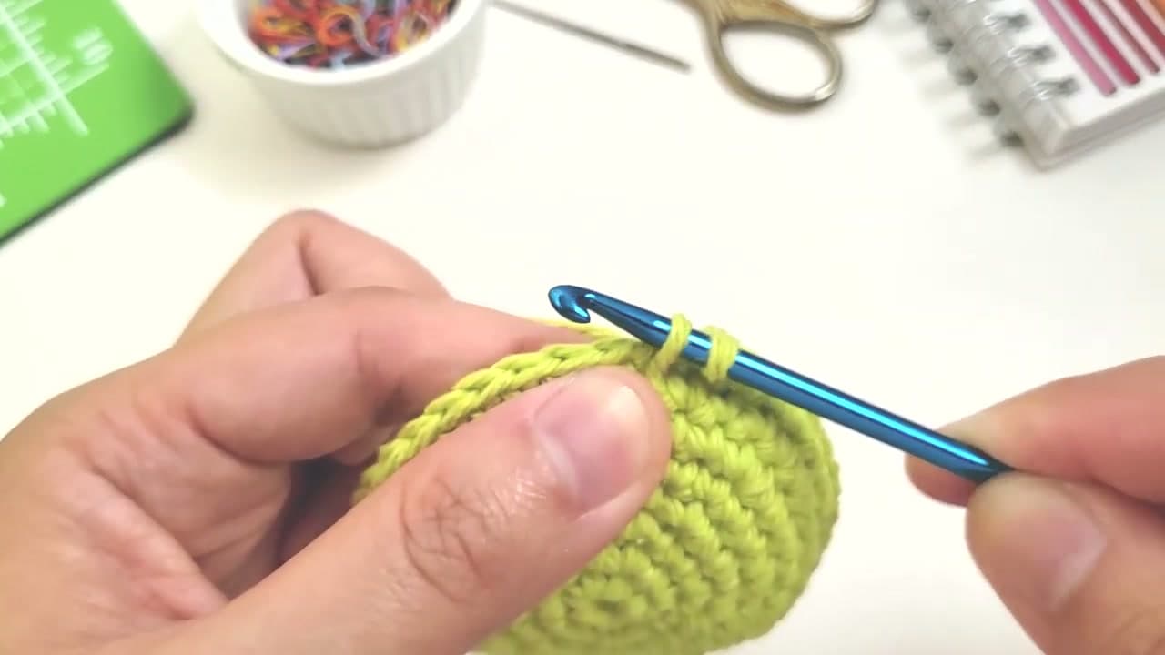 Step 4: Step 4: Yarn Over and Complete the First Single Crochet