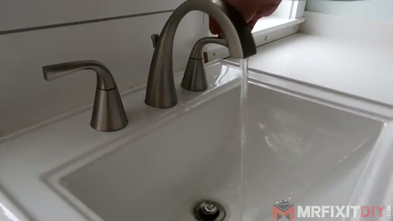 The finished result: How to Install a Bathroom Faucet