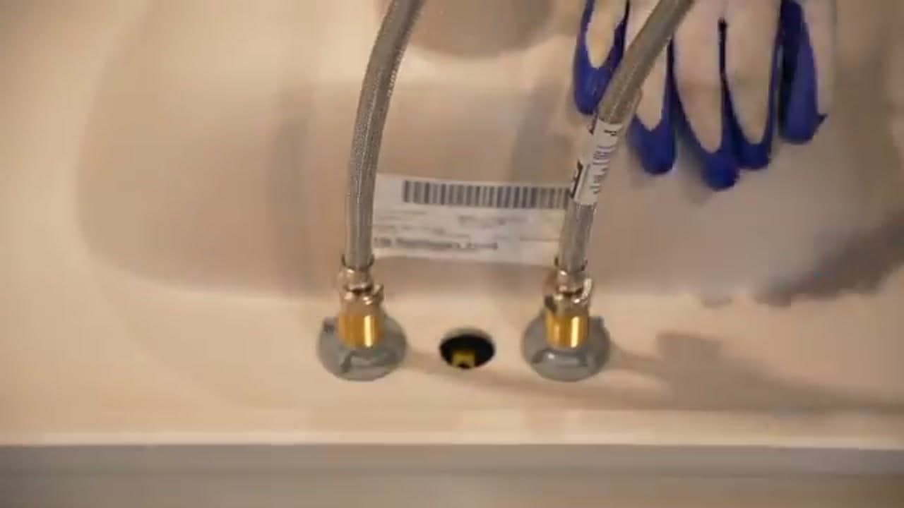 Step 6: Step 6: Connect the braided supply lines