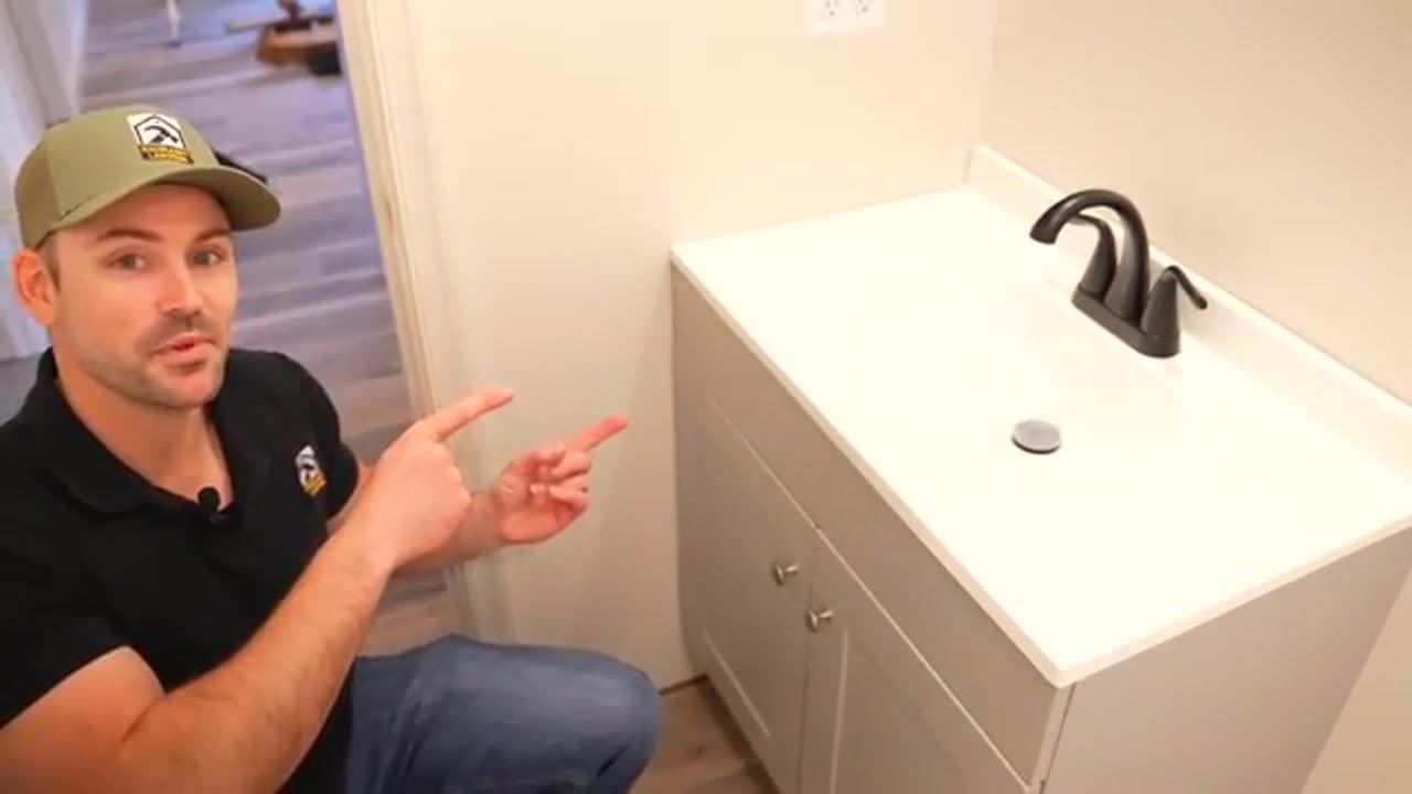 The finished result: How to Install a Bathroom Vanity and Sink