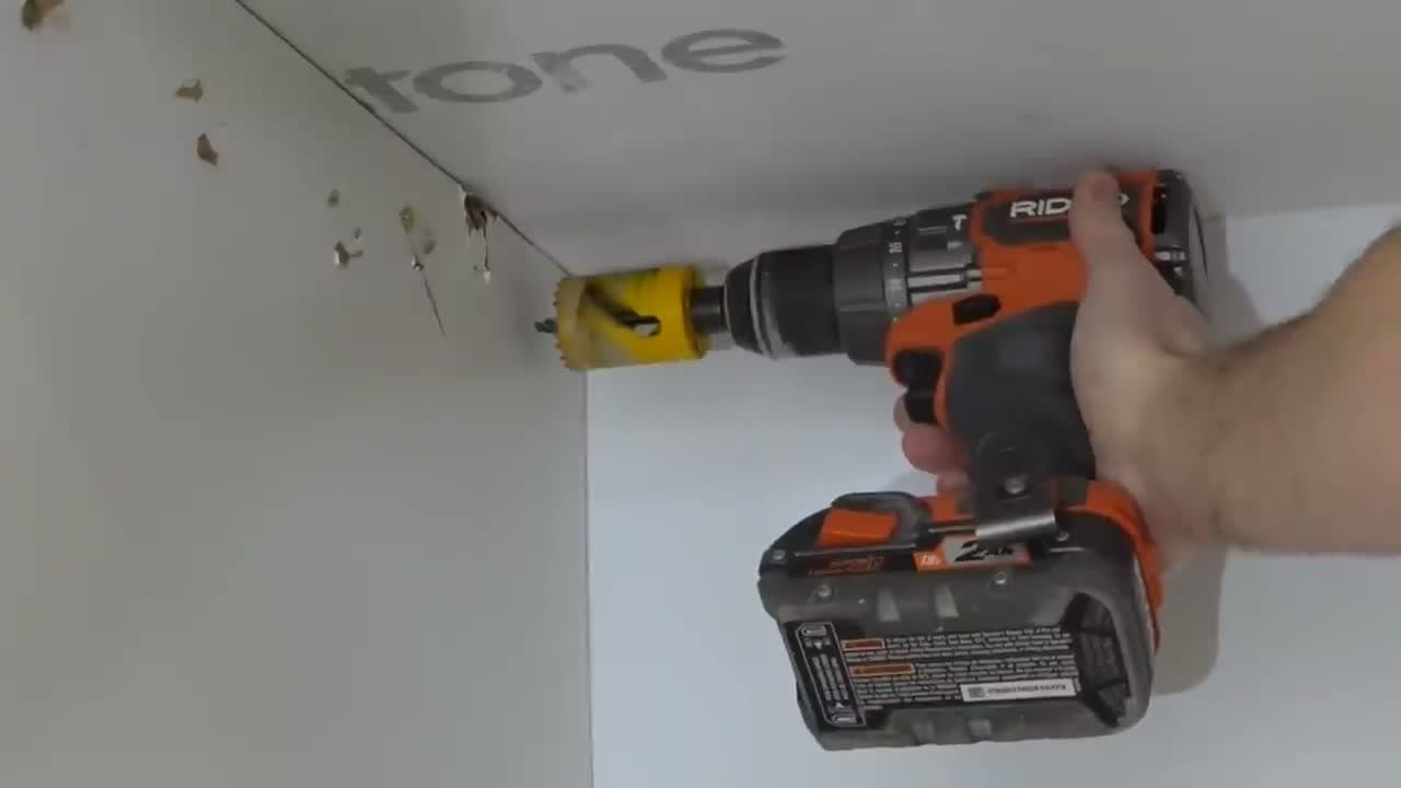 Step 2: Step 2: Drill the Access Hole Through the Cabinet Wall