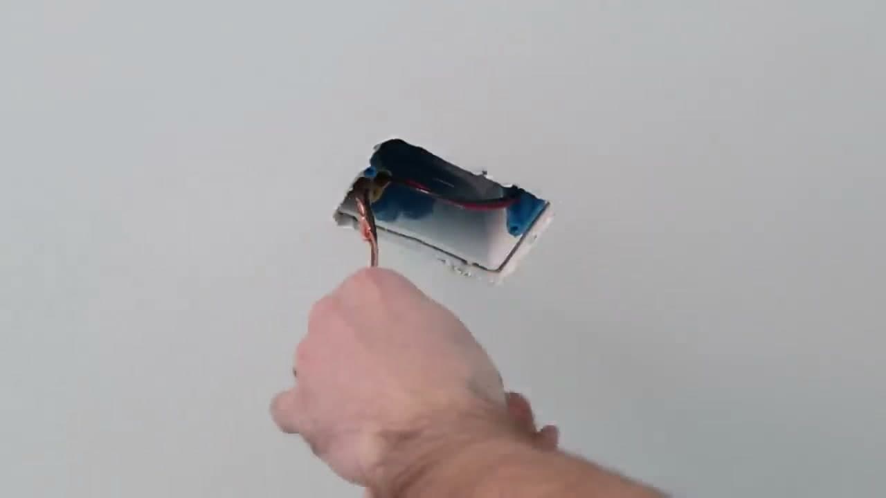 Step 3: Pull the Wires Down From the Ceiling Box