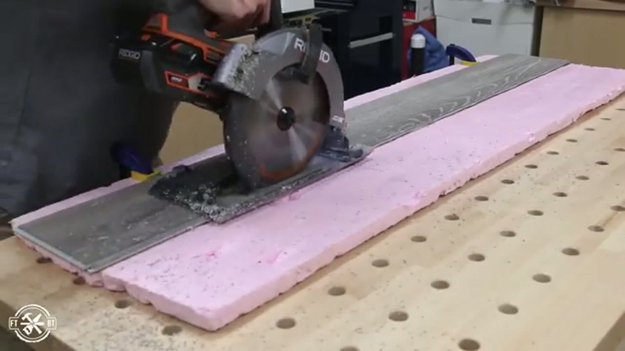 Step 4: Step 4: Rip the First Row Narrower on a Circular Saw