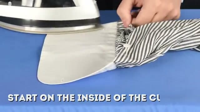Step 2: Step 2: Iron the cuffs first