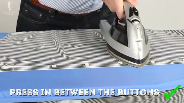 Step 6: Step 6: Iron the front panel with the placket