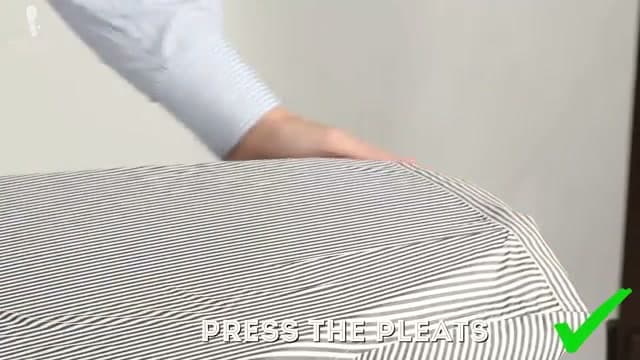 Step 7: Step 7: Iron the back panel and any pleats