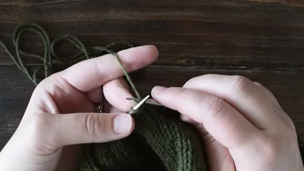 Step 7: Slide the New Stitch Onto the Right Needle - How to Knit Continental Style for Faster, Smoother Knitting