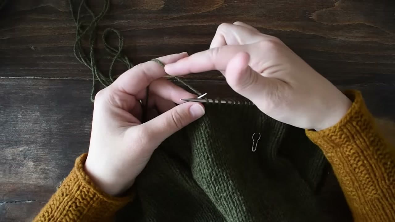 Step 3: Lift Your Left Index Finger to Keep the Yarn Taut - How to Knit Continental Style for Faster, Smoother Knitting